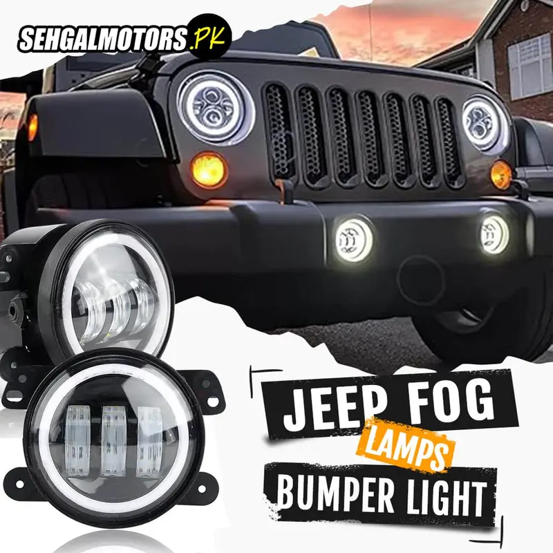 Jeep Fog Lamps Bumper Light Style B Small For Bumper - Pair 1