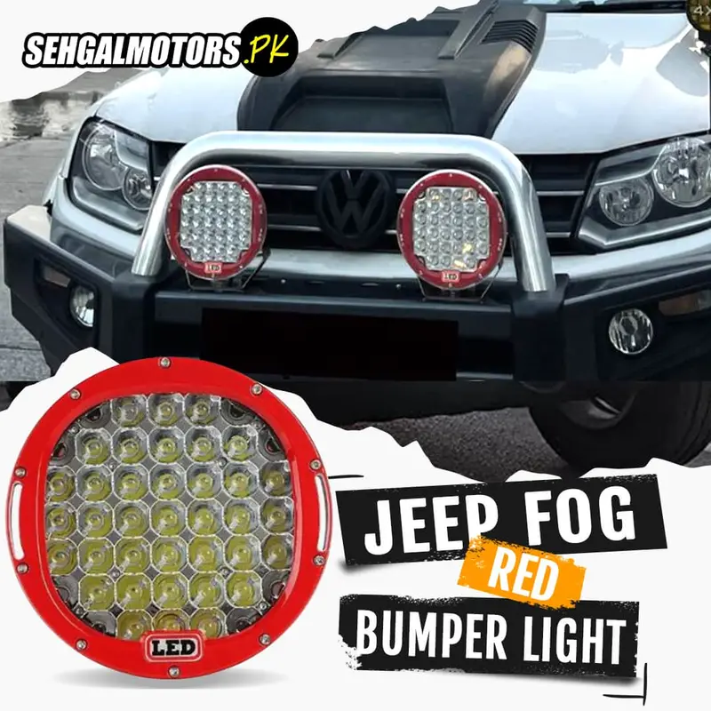 Jeep Red Fog Lamps Bumper Light Large - Each - Off Road Roof Bar Led Bumper Spotlight 1
