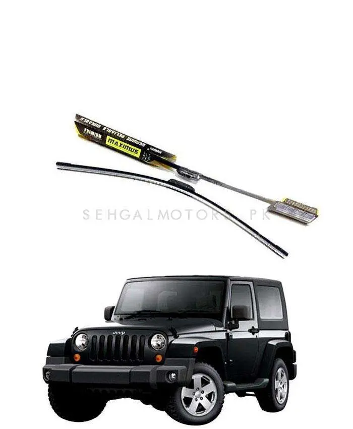 Jeep Wrangler Maximus Premium Silicone Wiper Blades 1995 - 2018 1