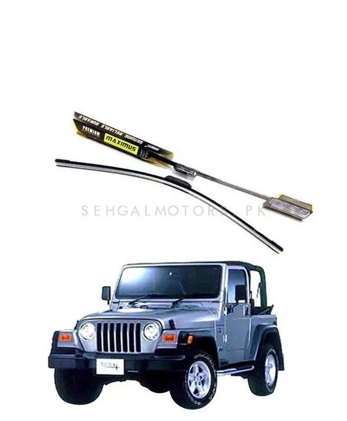 Jeep Wrangler Maximus Premium Silicone Wiper Blades 1996 - 2006 1