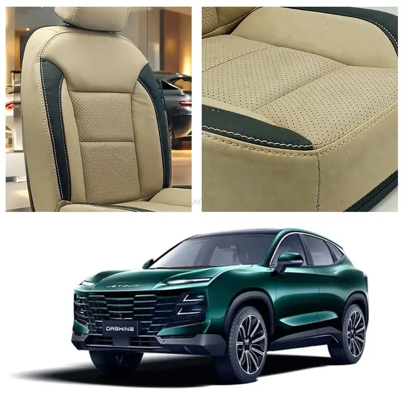 Jetour Dashing Breathable Beige Black Seat Covers 2025 - 2026 1