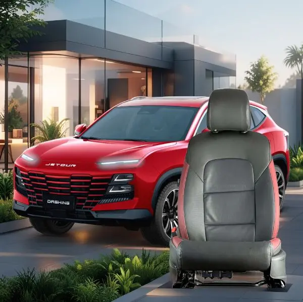 Jetour Dashing Breathable Black Red Seat Covers 2025 - 2026 1