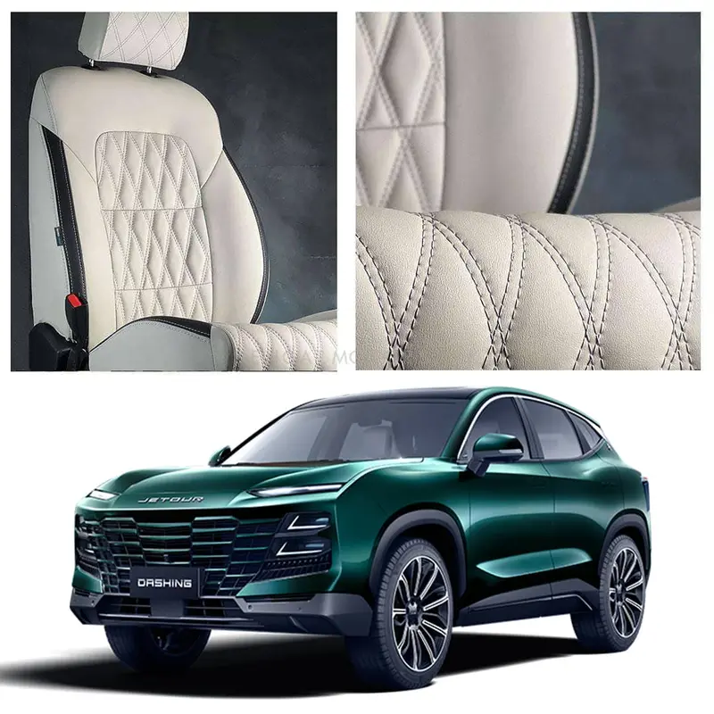 Jetour Dashing Diamond Cut Beige Black Seat Covers 2025 - 2026 1