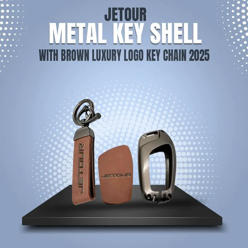 Jetour Dashing Metal Key Shell With Brown Logo Keychain 2025 1