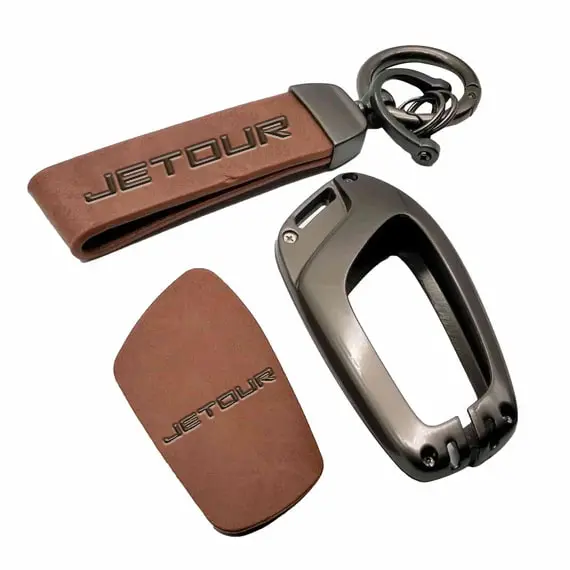 Jetour Dashing Metal Key Shell With Brown Logo Keychain 2025 2