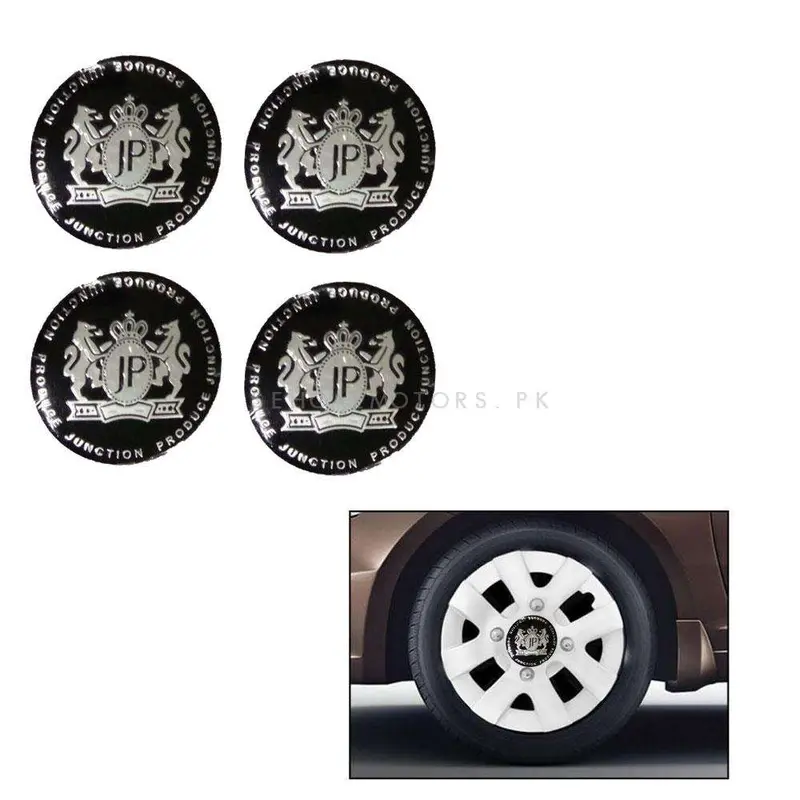 Jp Wheel Caps Logo Sticker - Black 2