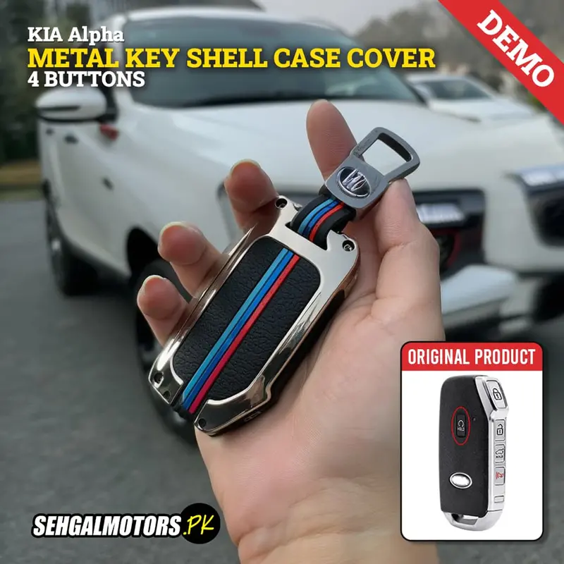 Kia Alpha Metal Key Shell Case Cover 4 Buttons 2022 - 2023 1