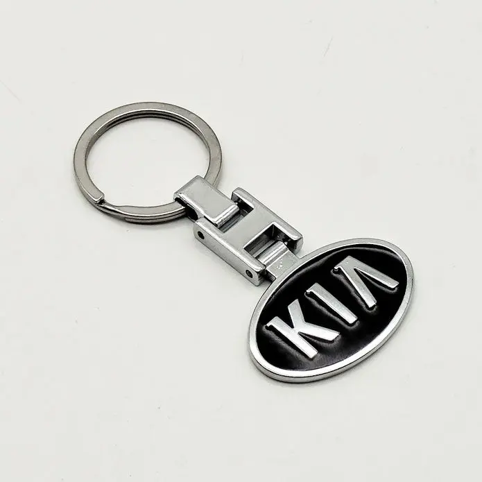 Kia Black Metal Keychain Keyring 2