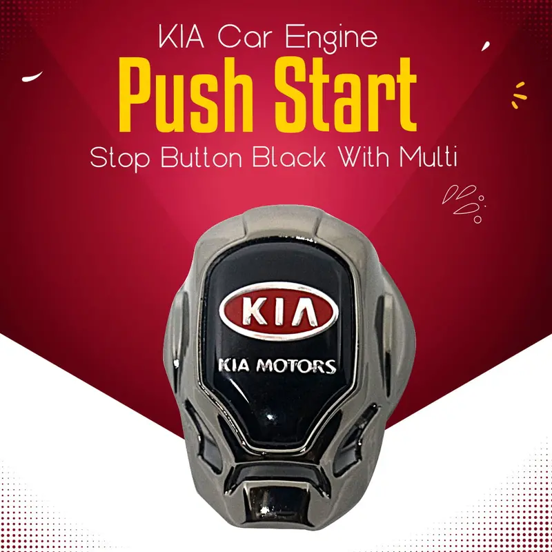 Kia Car Engine Push Start Stop Button Black With Multi 1