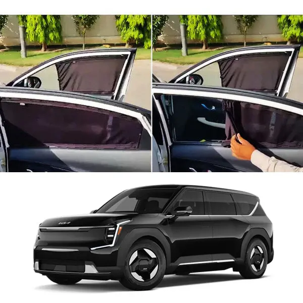 Kia Ev9 Custom Fit Retractable Curtains 2025 - 2026 - - Sunshades - Parda 1