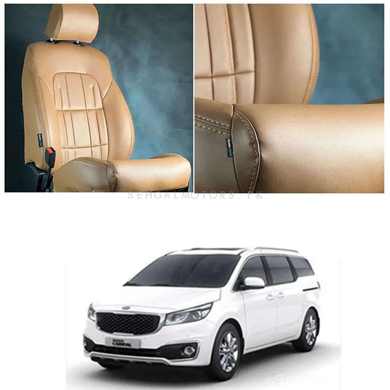 Kia Grand Carnival Audi Style Brown Brown Seat Covers 2019 - 2025 1