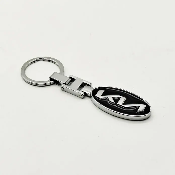 Kia Logo Car Black Metal Keychain Keyring 2