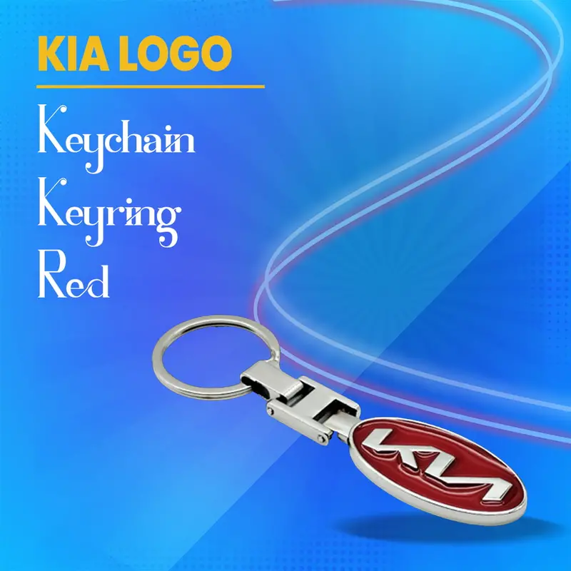 Kia Logo Keychain Keyring - Red 1