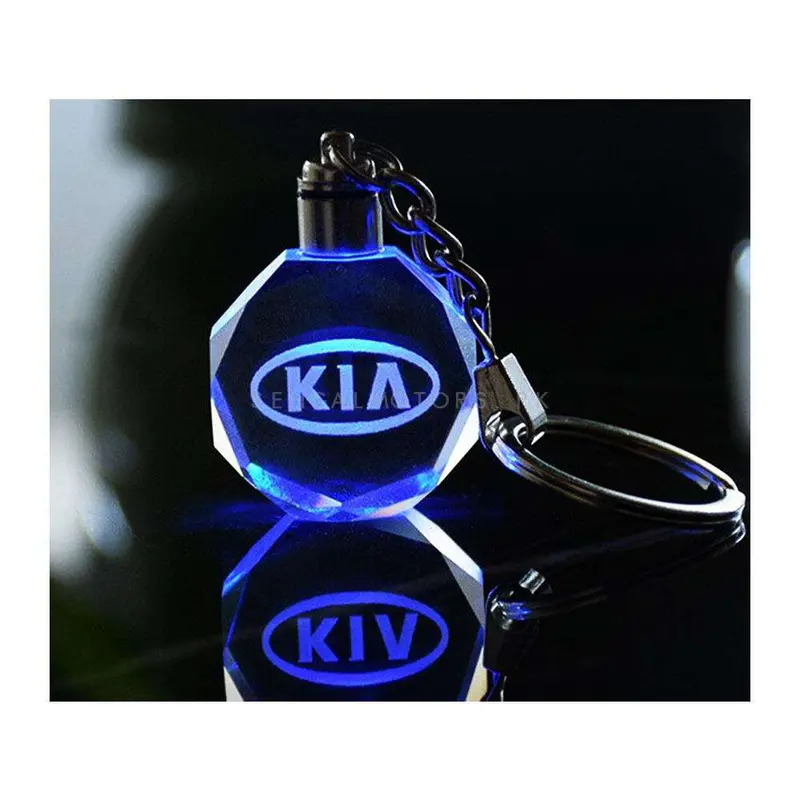 Kia Logo Led Crystal Keychain Ring 2