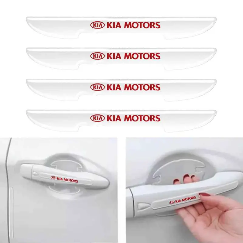 Kia Logo Transparent Door Guards | Side Door Edge Protector 1