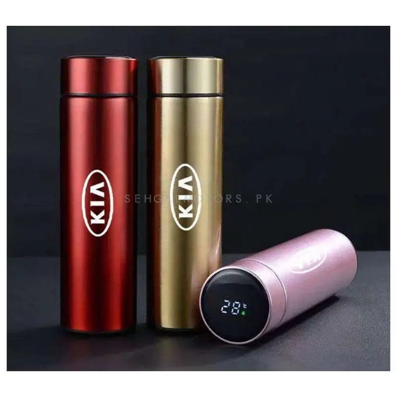Kia Logo Vacuum Flask Led Temperature Display Multi Color 2