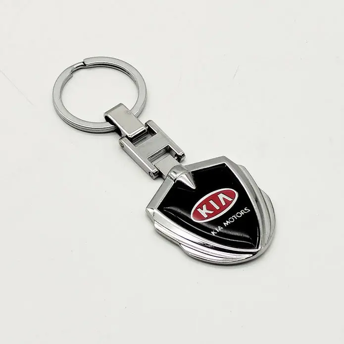 Kia Metal Keychain Keyring - Black And Chrome 2