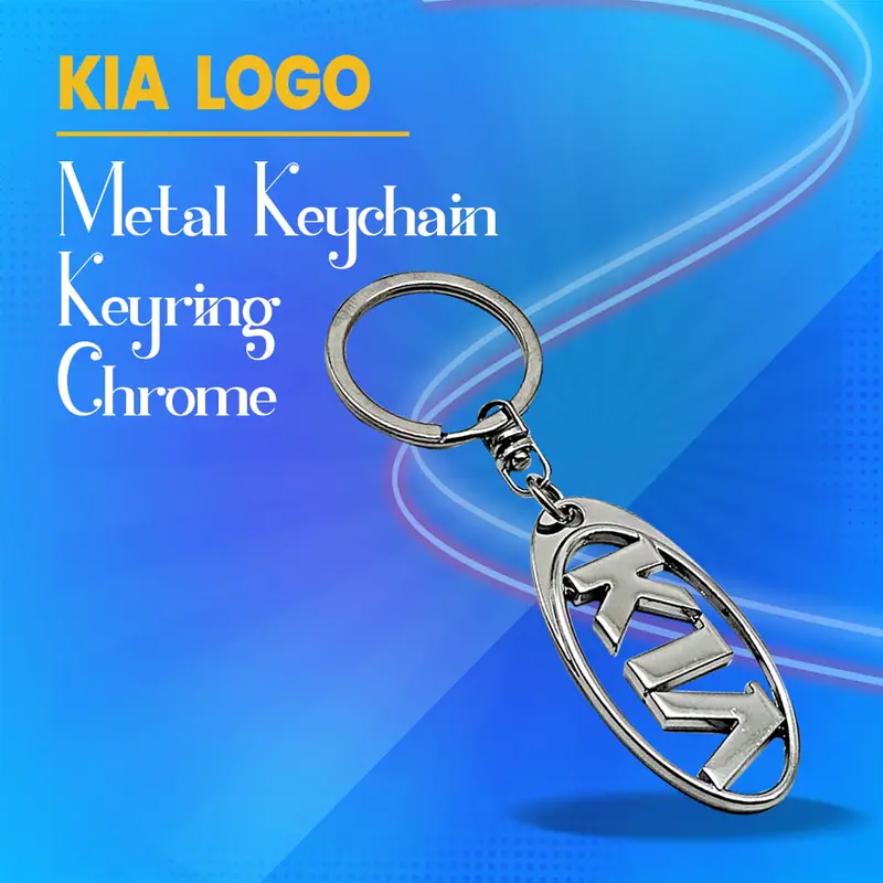 Kia Metal Keychain Keyring - Chrome 1