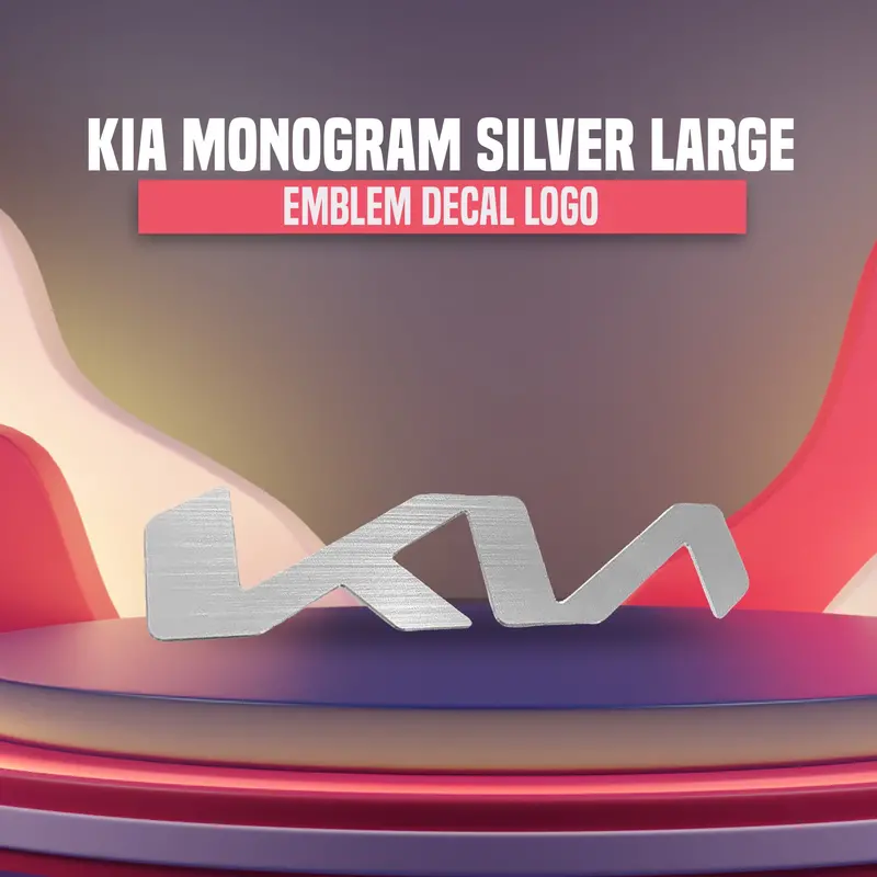 Kia Metal Logo Silver Large 1