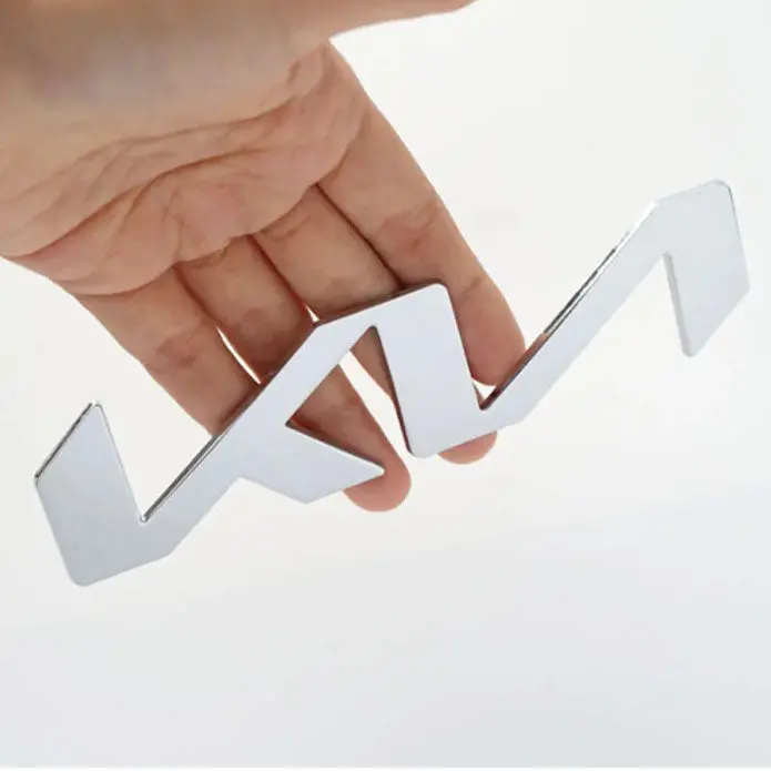 Kia Metal Logo Silver Large 2