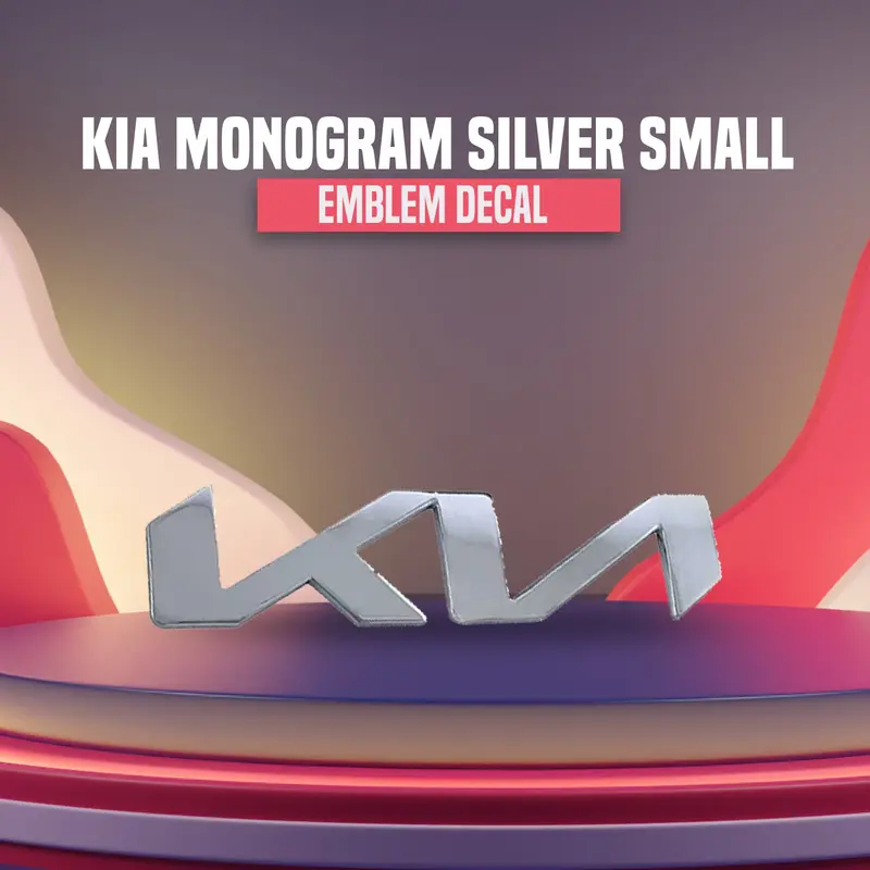 Kia Metal Logo Silver Small 1
