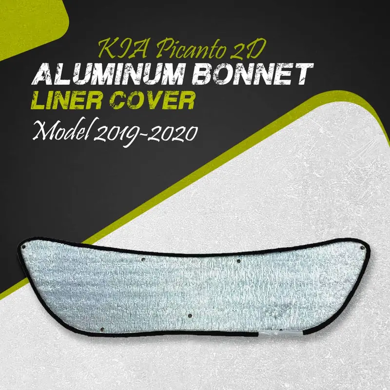 Kia Picanto 2D Aluminum Bonnet Liner Cover 2019 - 2025 - Protector Lid Garnish Bonnet Namda 1