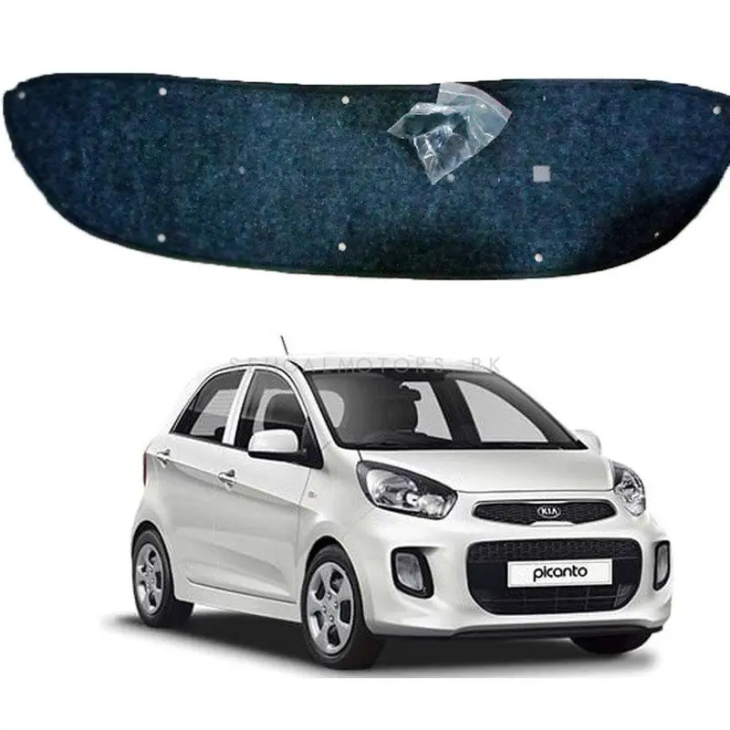 Kia Picanto 2D Black Bonnet Liner Cover 2019 - 2025 - Protector Lid Garnish Bonnet Namda 2