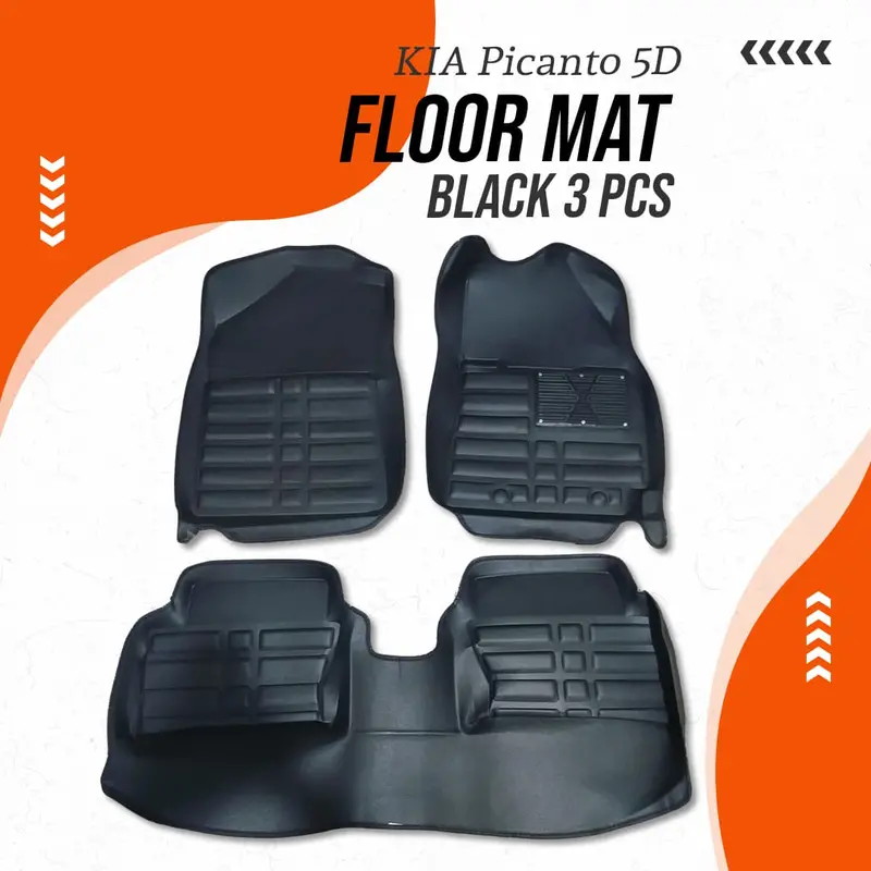 Kia Picanto 5D Floor Mat Black 3 Pcs 2019 - 2025 1