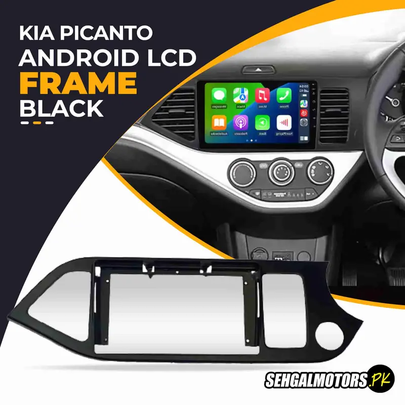 Kia Picanto Android Lcd Frame With Grip Black 9 Inches 2019 - 2025 1