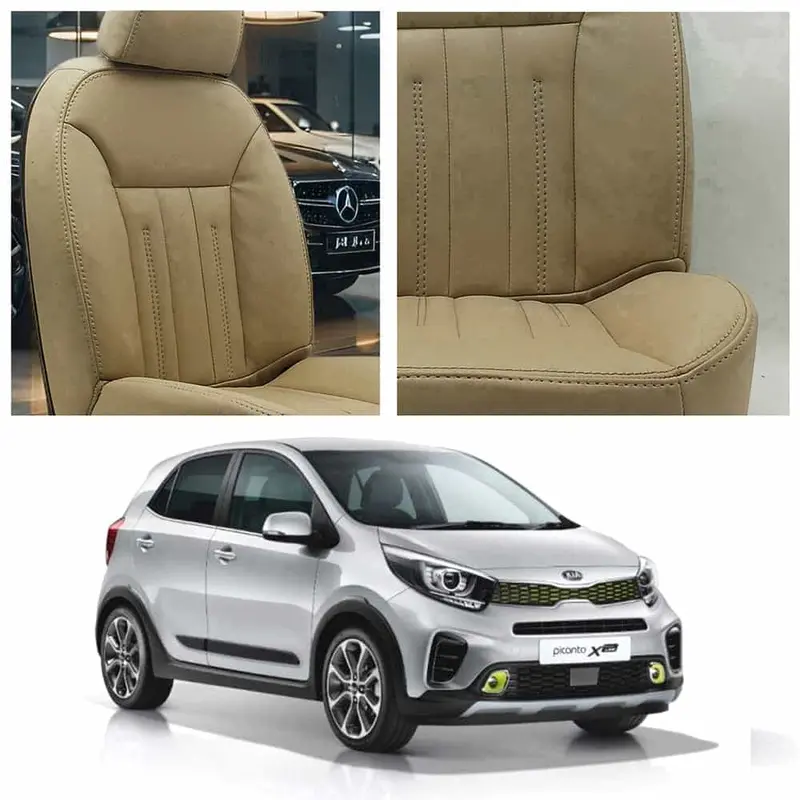 Kia Picanto Audi Design Beige Seat Covers 2019 - 2025 1