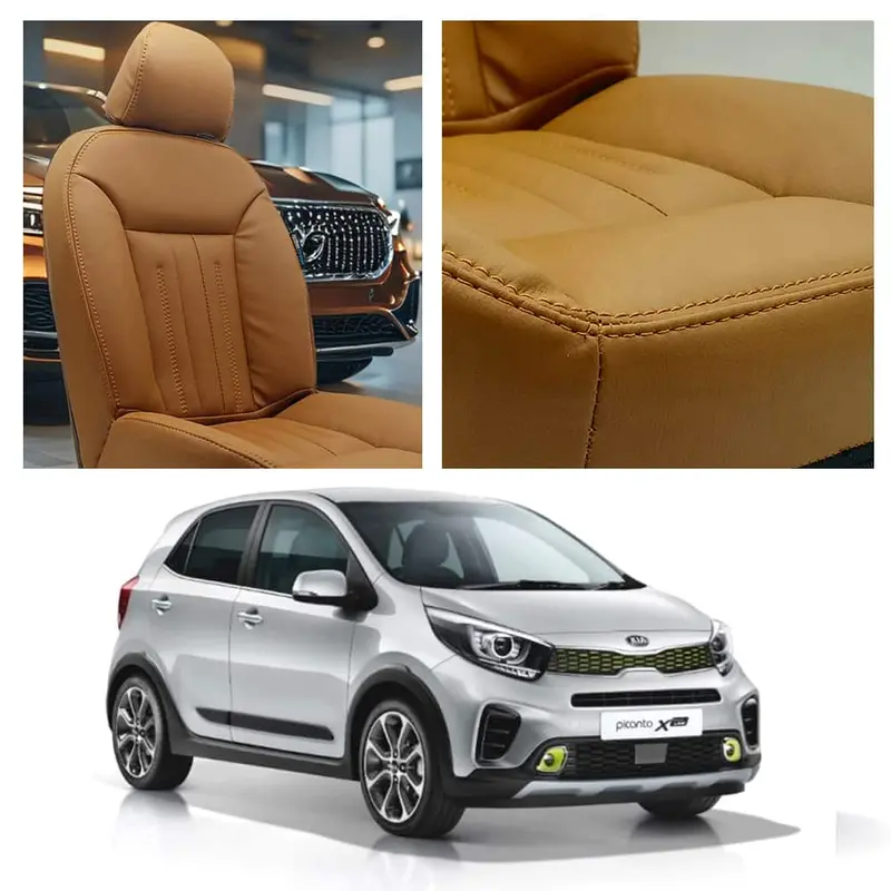 Kia Picanto Audi Design Brown Seat Covers 2019 - 2025 1