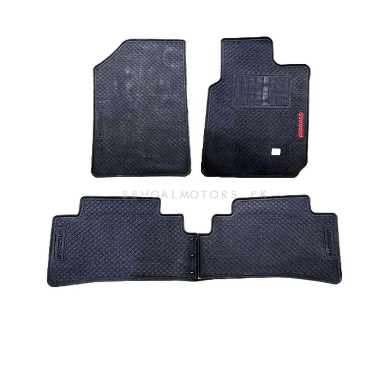 Kia Picanto Custom Fit Pvc Rubber Floor Mat 2019 - 2025 - - Black Mix Design 3 Pcs 2