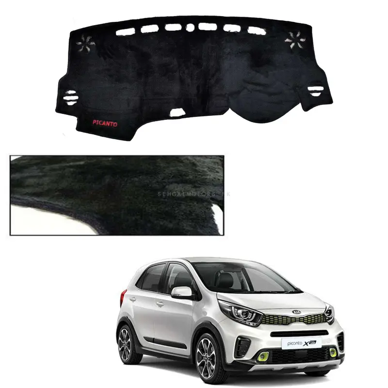 Kia Picanto Dashboard Carpet Velvet Black 2019 - 2025 - For Protection And Heat Resistance 2