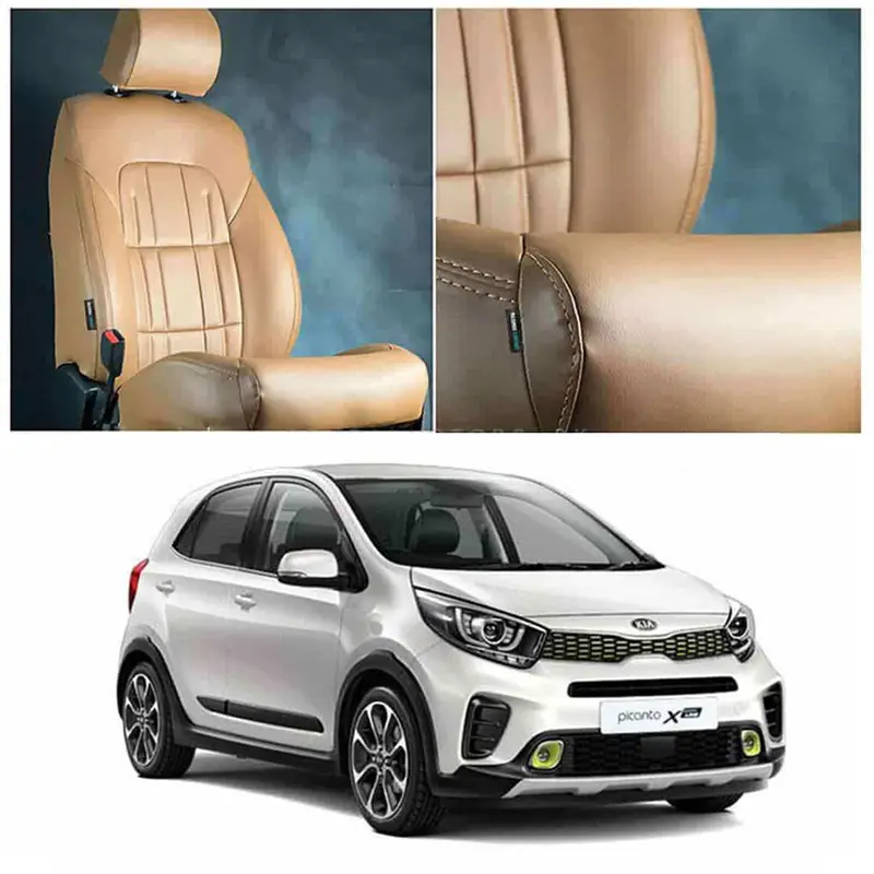 Kia Picanto Diamond Cut Brown Brown Seat Covers 2019 - 2025 1