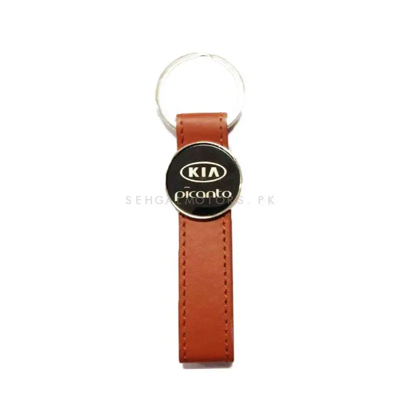 Kia Picanto Logo Leather Keychain Keyring 2019 - 2025 - Key Chains 2