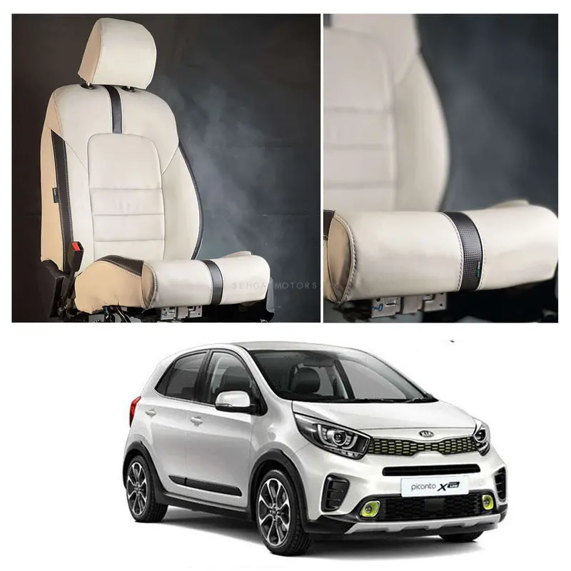 Kia Picanto Type R Beige Black Seat Covers 2019 - 2025 1
