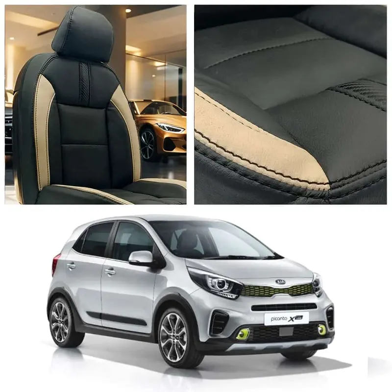 Kia Picanto Type R Black Beige Seat Covers 2019 - 2025 1