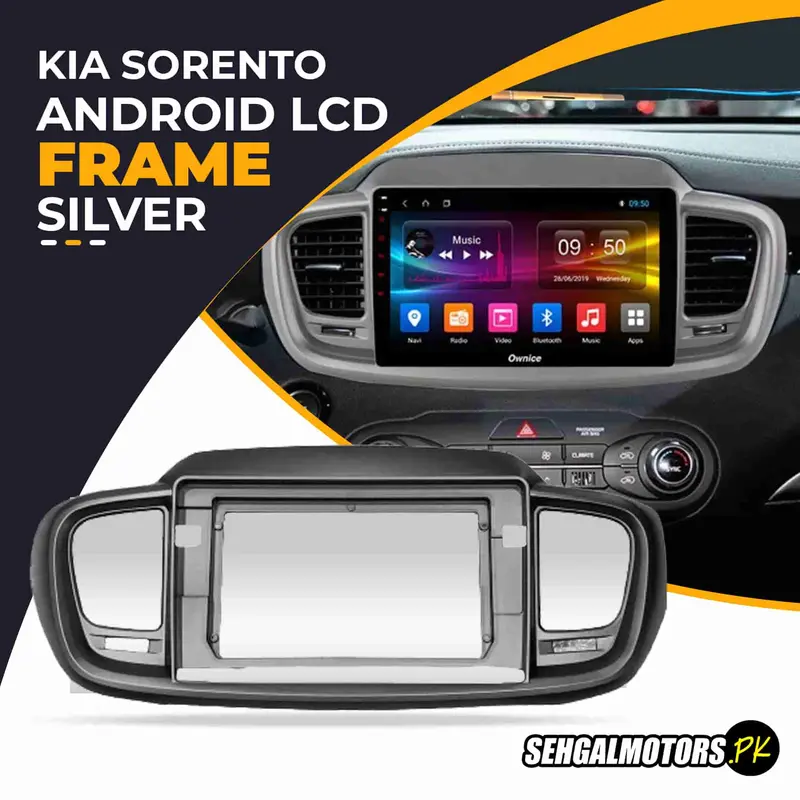 Kia Sorento Android Lcd Frame With Grip Silver 10 Inches 2021 - 2024 1