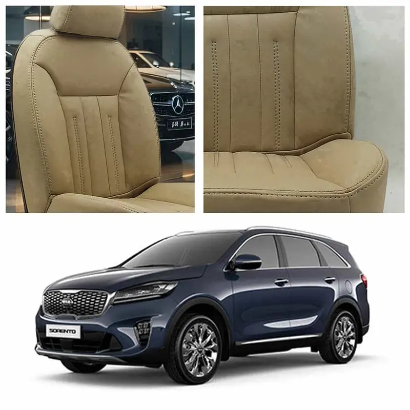 Kia Sorento Audi Design Baige Seat Covers 2021 - 2024 1