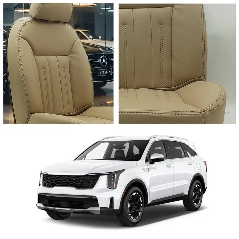 Kia Sorento Audi Design Beige Seat Covers 5 Seaters 2025 - 2026 1