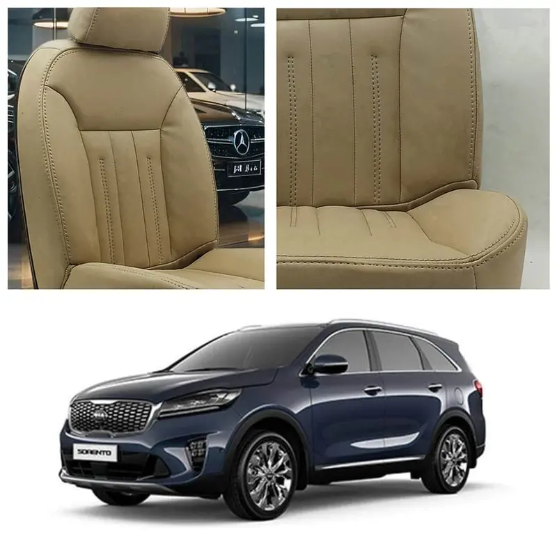 Kia Sorento Audi Design Beige Seat Covers 7 Seater 2021 - 2024 1