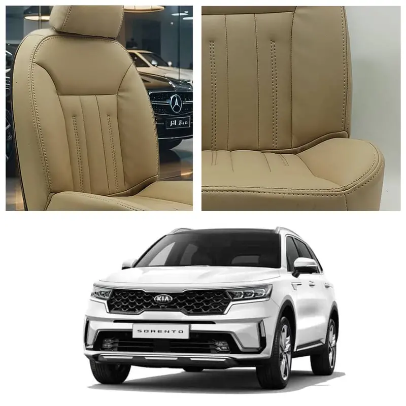 Kia Sorento Audi Design Beige Seat Covers 7 Seaters 2025 - 2026 1