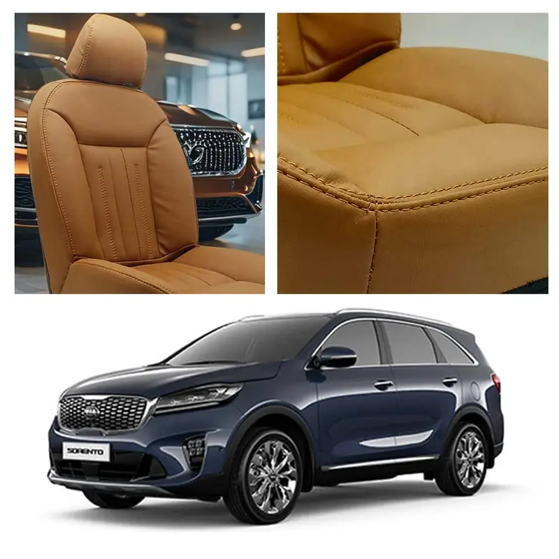 Kia Sorento Audi Design Brown Seat Covers 2021 - 2024 1