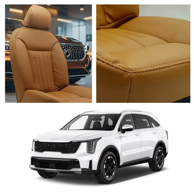 Kia Sorento Audi Design Brown Seat Covers 5 Seaters 2025 - 2026 1