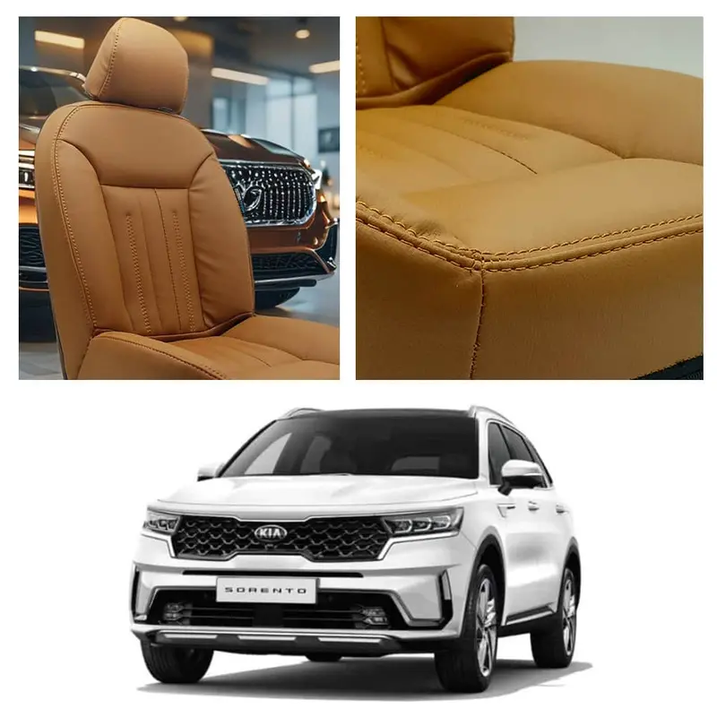 Kia Sorento Audi Design Brown Seat Covers 7 Seaters 2025 - 2026 1