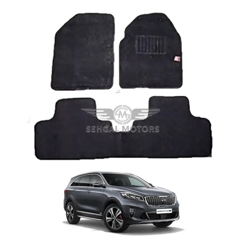 Kia Sorento Carpet Floor Mat Twistfiber Black (3Pcs) Model 2021-2022 1