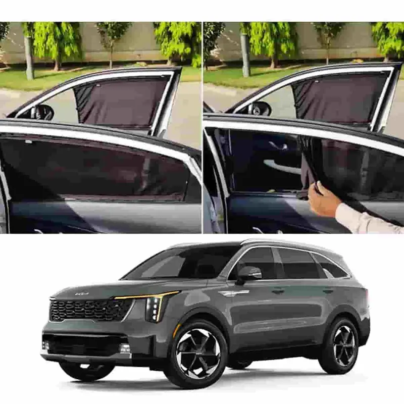 Kia Sorento Custom Fit Retractable Curtains 2025-2026 1