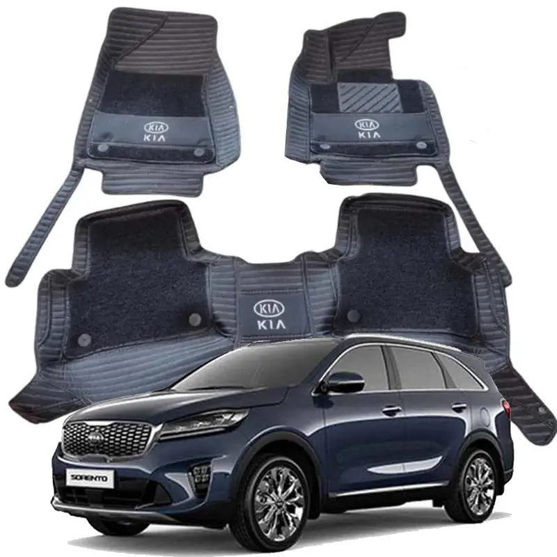 Kia Sorento Floor Mats Black Model 2021-2022 1