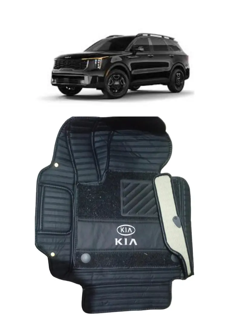 Kia Sorento Floor Mats Black Model 2025 1