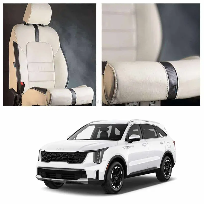 Kia Sorento Type R Beige Black Seat Covers 5 Seaters 2025 - 2026 1